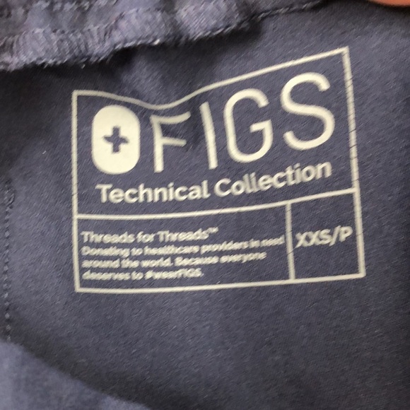 Figs Technical Collection Dark Blue Scrub Pants Size XXS Style #TW2000P PO#1517 - Picture 10 of 15